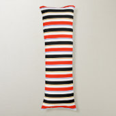 Coussins Longs Rouge Noir Blanc Grilles Lignes Design Motif (Devant (Vertical))