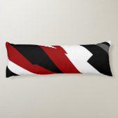 Coussins Longs Rouge noir et blanc abstrait (Dos)