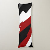 Coussins Longs Rouge noir et blanc abstrait (Dos (Vertical))