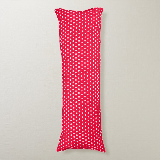 Coussins Longs Rouge Pois (Devant (Vertical))