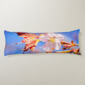 Coussins Longs Rouge Sakura bleu ciel (Dos)