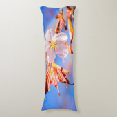 Coussins Longs Rouge Sakura bleu ciel (Devant (Vertical))