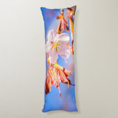 Coussins Longs Rouge Sakura bleu ciel (Dos (Vertical))