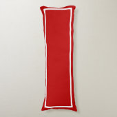 Coussins Longs Rouge uni avec finition blanche (Devant (Vertical))