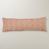 Coussins Longs Rouille Red Safari Chevron avec Pop Art Giraffe (Dos)
