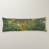 Coussins Longs Rousseau Tropical Jungle Lion Peinture (Dos)