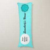 Coussins Longs Ruban bleu/Turquoise Tmpl par Kenneth Yoncich (Devant (Vertical))