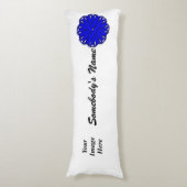 Coussins Longs Ruban de fleurs bleues Modèle par Kenneth Yoncich (Devant (Vertical))