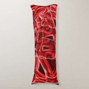 Coussins Longs Rubrique rouge acrylique traversée et chevauchée