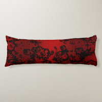 Ruby red black stylish floral vibrant élégant
