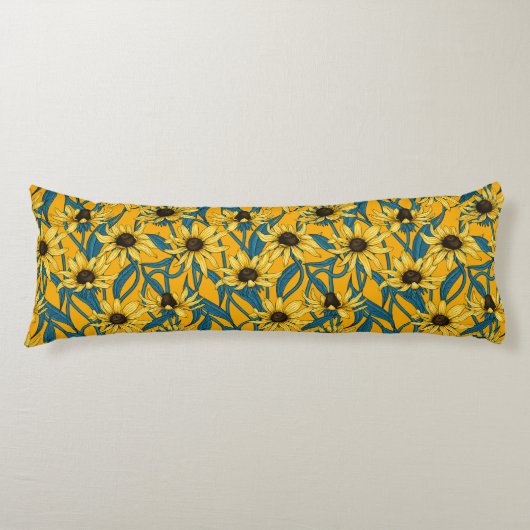 Coussins Longs Rudbekia jaune (Devant)