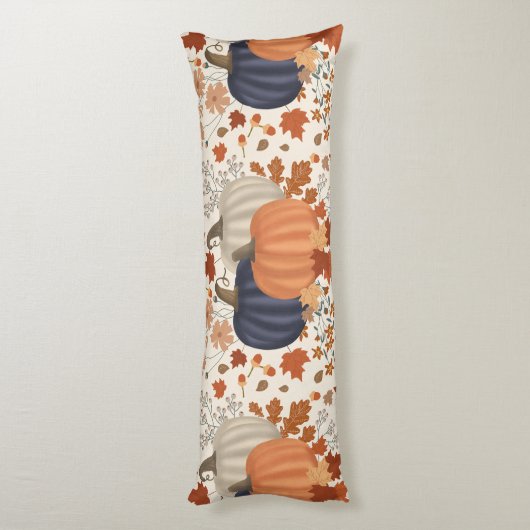 Coussins Longs Rustique Automne Citrouille Feuille Fleur sauvage (Dos (Vertical))