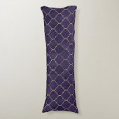 Coussins Longs Rythmes royaux : Géométrie marocaine violette (Devant (Vertical))