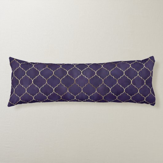 Coussins Longs Rythmes royaux : Géométrie marocaine violette (Devant)