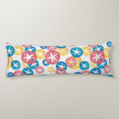 Coussins Longs Sable Dollar Jaune Rouge Bleu Motif (Dos)