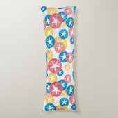 Coussins Longs Sable Dollar Jaune Rouge Bleu Motif (Devant (Vertical))