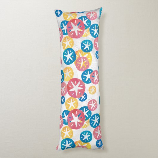 Coussins Longs Sable Dollar Jaune Rouge Bleu Motif (Dos (Vertical))