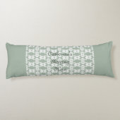 Coussins Longs Sage Green Damask (Dos)