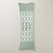 Coussins Longs Sage Green Damask (Devant (Vertical))