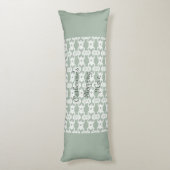 Coussins Longs Sage Green Damask (Dos (Vertical))