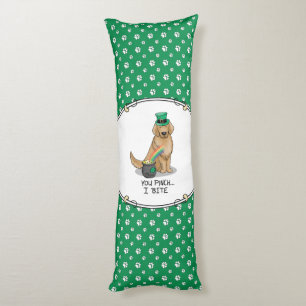 Coussins Longs Saint Patrick's Day Golden Retriever Chien