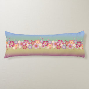 Coussins Longs Sakura Blossoms Mixtes Kimono Style Arc-en-ciel