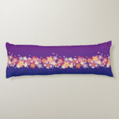 Coussins Longs Sakura Blossoms Mixtes Kimono Style Bleu & Purple (Dos)