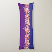 Coussins Longs Sakura Blossoms Mixtes Kimono Style Bleu & Purple (Dos (Vertical))