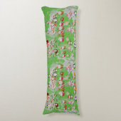 Coussins Longs Santa Magical Green New Year (Devant (Vertical))