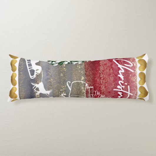 Coussins Longs Sapins de Noël vintage (Devant)