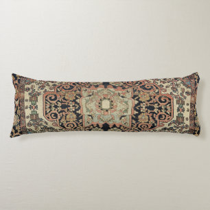 Coussins Longs Sarouk rose beige perse