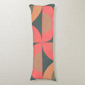 Coussins Longs Saumon moderne du milieu du siècle et olive (Devant (Vertical))