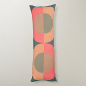 Coussins Longs Saumon moderne du milieu du siècle et olive (Dos (Vertical))