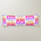 Coussins Longs Sauver les enfants, sauver des vies (Dos)