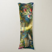 Coussins Longs Scène de porte de jardin ensoleillé (Devant (Vertical))
