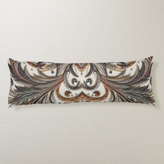 Coussins Longs Schéma floral brillant avec pierre de gemme (Dos)