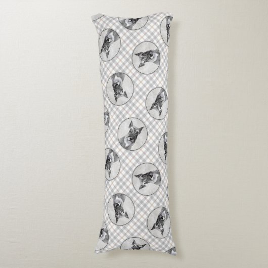 Coussins Longs Schnauzer Peinture Giant Décroché Art Chien origin (Devant (Vertical))