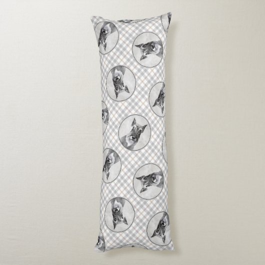 Coussins Longs Schnauzer Peinture Giant Décroché Art Chien origin (Dos (Vertical))