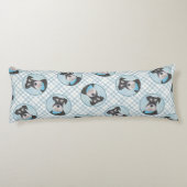 Coussins Longs Schnauzer Peinture Miniature non découpée Pot de c (Dos)