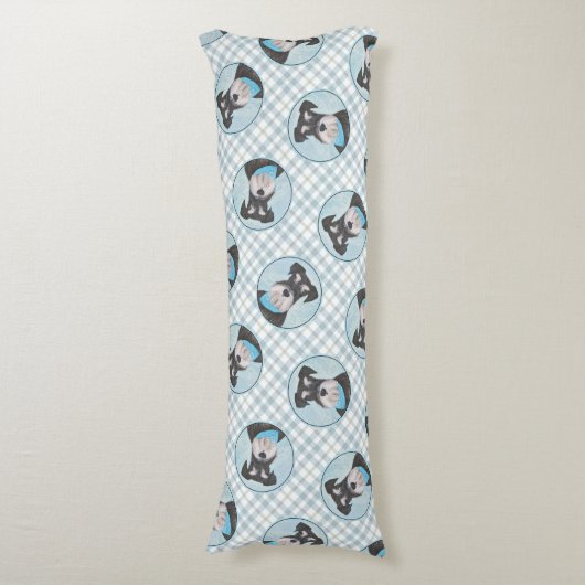 Coussins Longs Schnauzer Peinture Miniature non découpée Pot de c (Devant (Vertical))