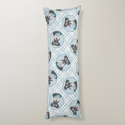 Coussins Longs Schnauzer Peinture Miniature non découpée Pot de c (Dos (Vertical))