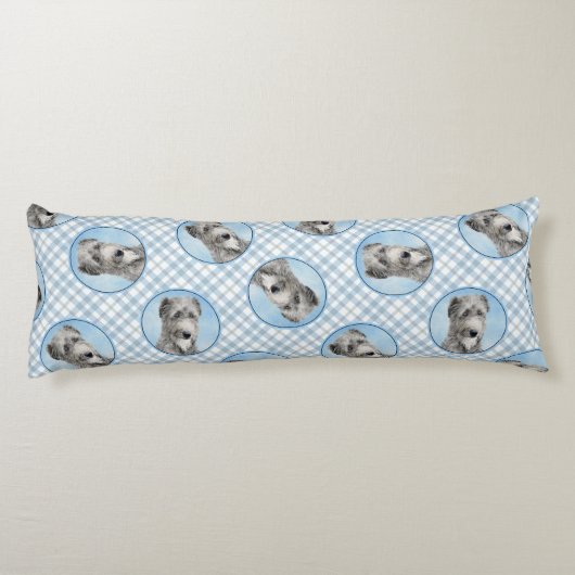 Coussins Longs Scottish Deerhound Peinture Grey Original Chien Ar (Dos)