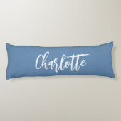 Coussins Longs Script de nom bleu Dusty (Dos)