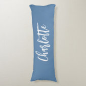 Coussins Longs Script de nom bleu Dusty (Devant (Vertical))