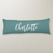 Coussins Longs Script de nom cygne foncé vert (Dos)