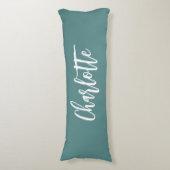 Coussins Longs Script de nom cygne foncé vert (Devant (Vertical))