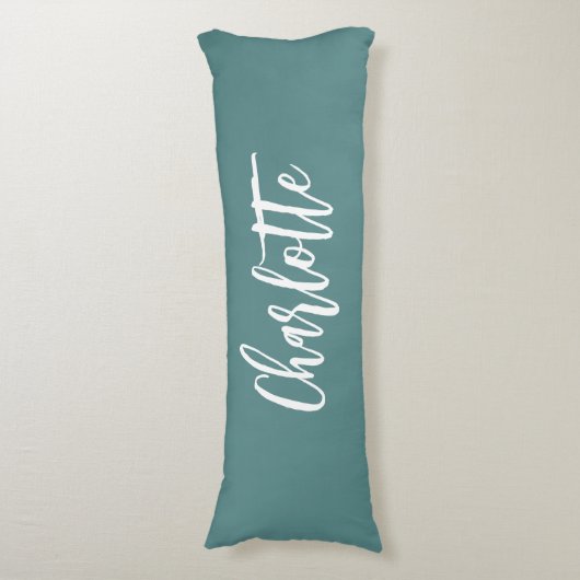 Coussins Longs Script de nom cygne foncé vert (Devant (Vertical))
