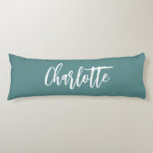 Coussins Longs Script de nom cygne foncé vert (Devant)
