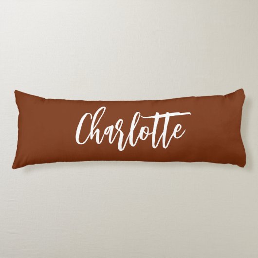 Coussins Longs script de nom de rouille Brown (Devant)