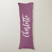 Coussins Longs Script de nom prune violet (Devant (Vertical))